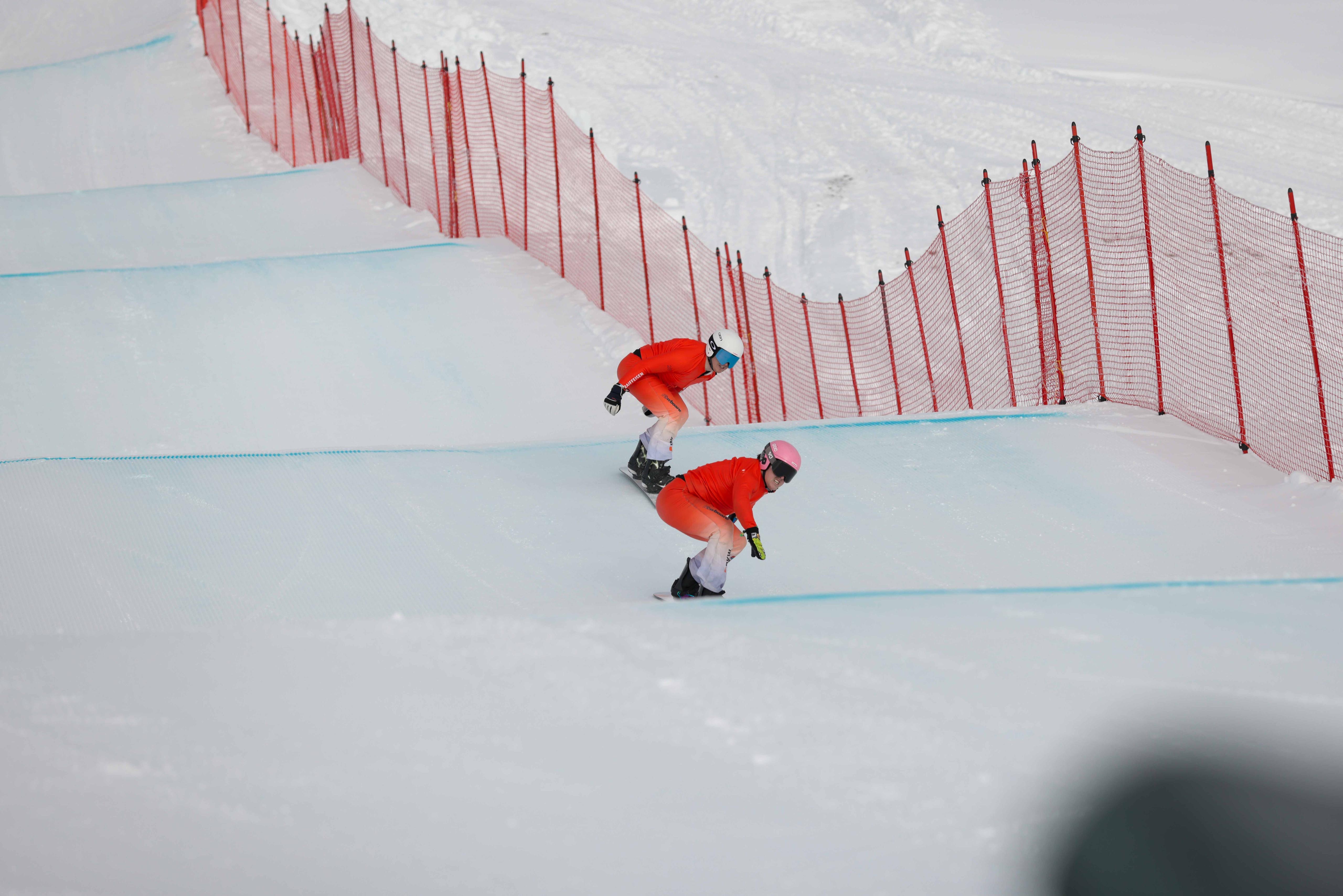 Laurin Furrer at speed on snow