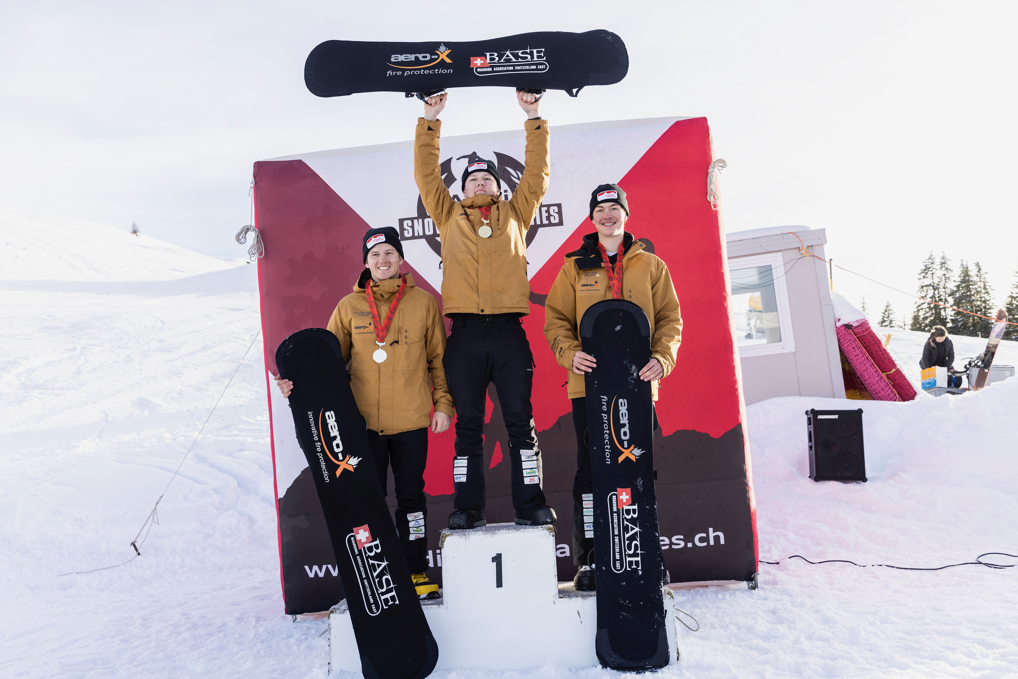 Laurin Furrer bei einer Siegerehrung